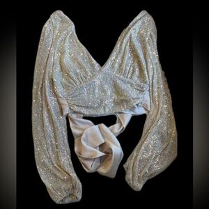 New with out tags Prima Gold Sequin Top